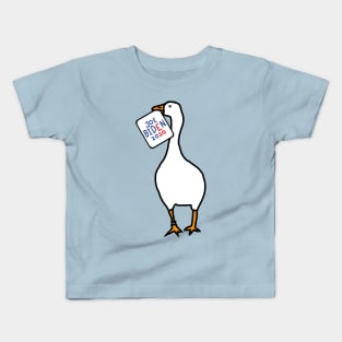 White Goose with Stolen Joe Biden 2020 Sign Kids T-Shirt